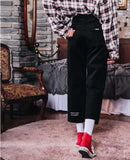ダブルユーブイプロジェクト(WV PROJECT) COCO WIDE COTTON PANTS BLACK MJLP7184