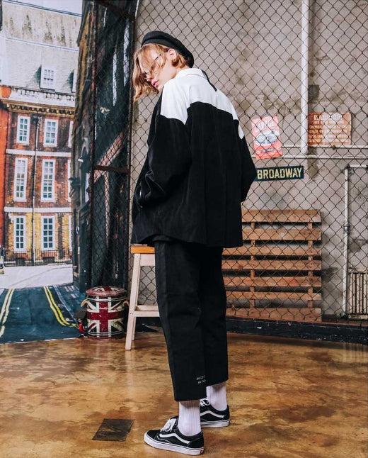 ダブルユーブイプロジェクト(WV PROJECT) COCO WIDE COTTON PANTS BLACK MJLP7184