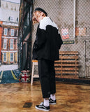 ダブルユーブイプロジェクト(WV PROJECT) COCO WIDE COTTON PANTS BLACK MJLP7184