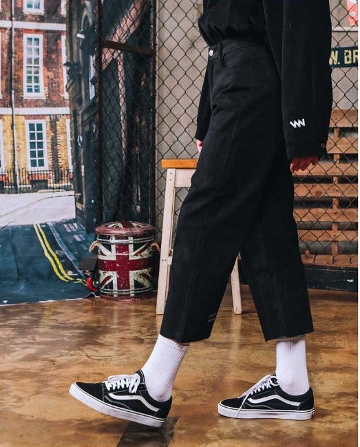ダブルユーブイプロジェクト(WV PROJECT) COCO WIDE COTTON PANTS BLACK MJLP7184