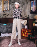 ダブルユーブイプロジェクト(WV PROJECT) COCO WIDE COTTON PANTS BLACK MJLP7184