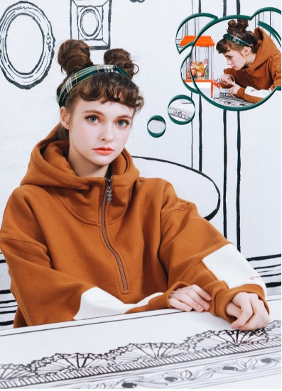 ダブルユーブイプロジェクト(WV PROJECT) YUNIE ANORAK HOOD CAMEL MJHD7221