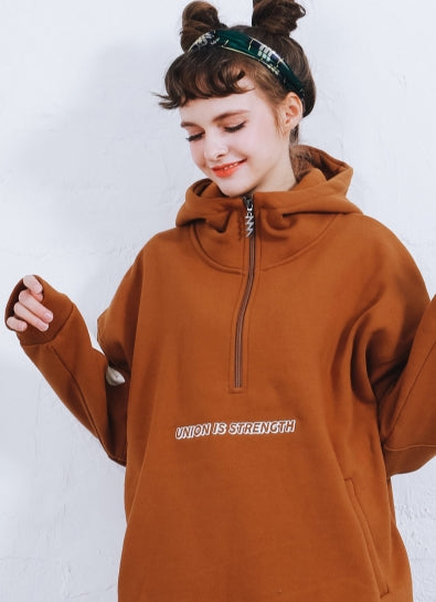 ダブルユーブイプロジェクト(WV PROJECT) YUNIE ANORAK HOOD CAMEL MJHD7221