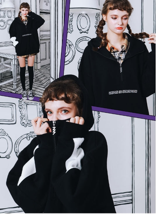 ダブルユーブイプロジェクト(WV PROJECT) YUNIE ANORAK HOOD BLACK MJHD7221
