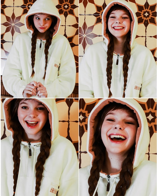 ダブルユーブイプロジェクト(WV PROJECT) ESPER POCKET FLEECE HOODY CREAM JJHD7241