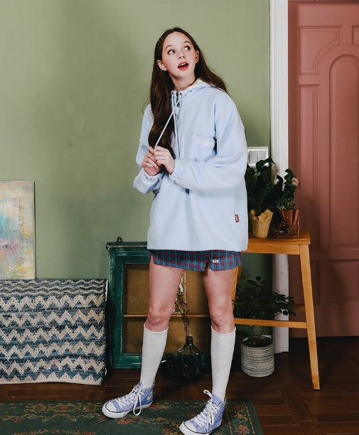 ダブルユーブイプロジェクト(WV PROJECT) ESPER POCKET FLEECE HOODY SOFTBLUE JJHD7241