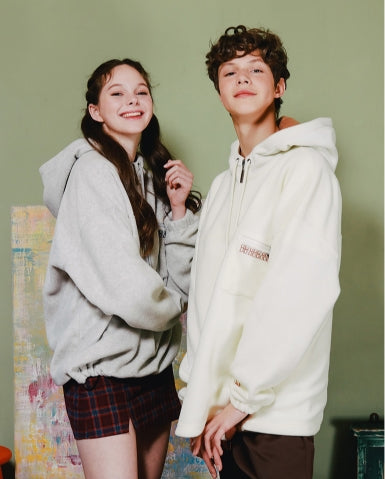 ダブルユーブイプロジェクト(WV PROJECT) ESPER POCKET FLEECE HOODY SOFTBLUE JJHD7241