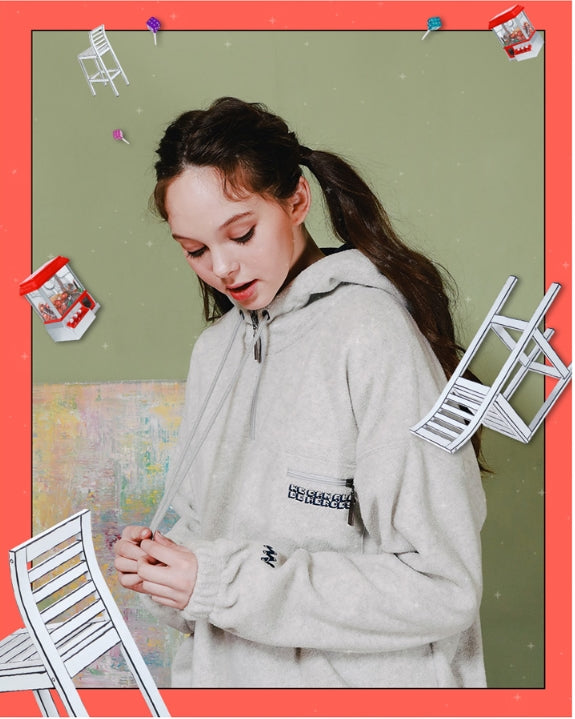 ダブルユーブイプロジェクト(WV PROJECT) ESPER POCKET FLEECE HOODY GRAY JJHD7241