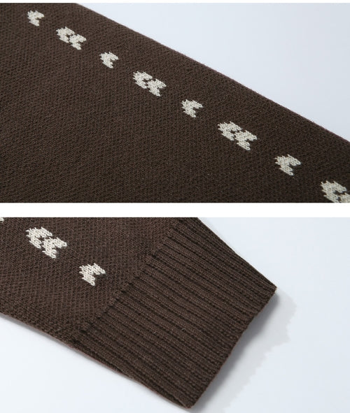 ダブルユーブイプロジェクト(WV PROJECT) REVE KNIT BROWN YRKN7217