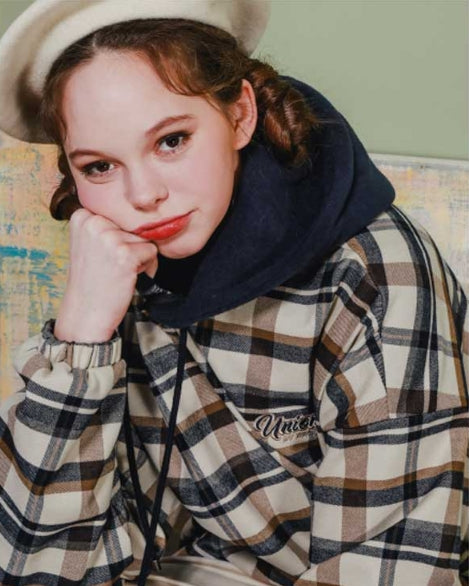 ダブルユーブイプロジェクト(WV PROJECT) STILL CHECK HOODIE MJHD7235(BEIGE)