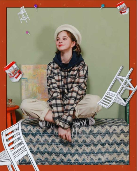 ダブルユーブイプロジェクト(WV PROJECT) STILL CHECK HOODIE MJHD7235(BEIGE)