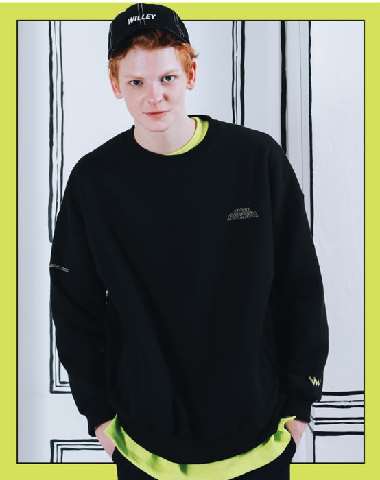 ダブルユーブイプロジェクト(WV PROJECT) UNION STAR SWEATSHIRTS BLACK MJMT7224