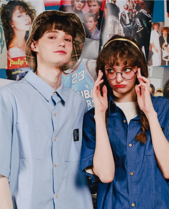 ダブルユーブイプロジェクト(WV PROJECT) PINBALL DENIM SHIRT BLUE SYSS7256