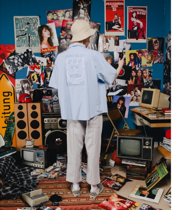 ダブルユーブイプロジェクト(WV PROJECT) PINBALL DENIM SHIRT BLUE SYSS7256