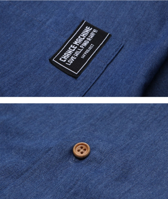ダブルユーブイプロジェクト(WV PROJECT) PINBALL DENIM SHIRT BLUE SYSS7256