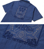 ダブルユーブイプロジェクト(WV PROJECT) PINBALL DENIM SHIRT BLUE SYSS7256