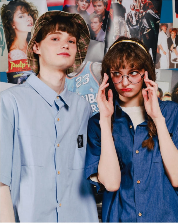 ダブルユーブイプロジェクト(WV PROJECT) PINBALL DENIM SHIRT LIGHTBLUE SYSS7256