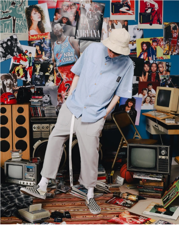 ダブルユーブイプロジェクト(WV PROJECT) PINBALL DENIM SHIRT LIGHTBLUE SYSS7256