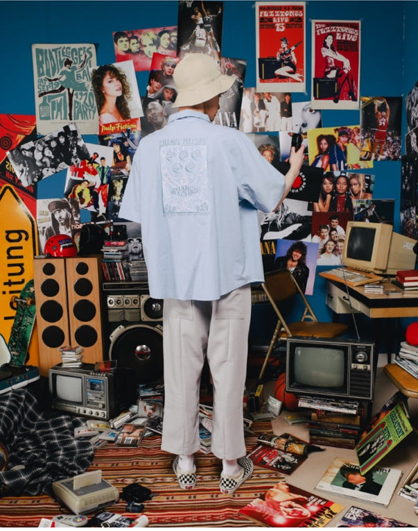 ダブルユーブイプロジェクト(WV PROJECT) PINBALL DENIM SHIRT LIGHTBLUE SYSS7256