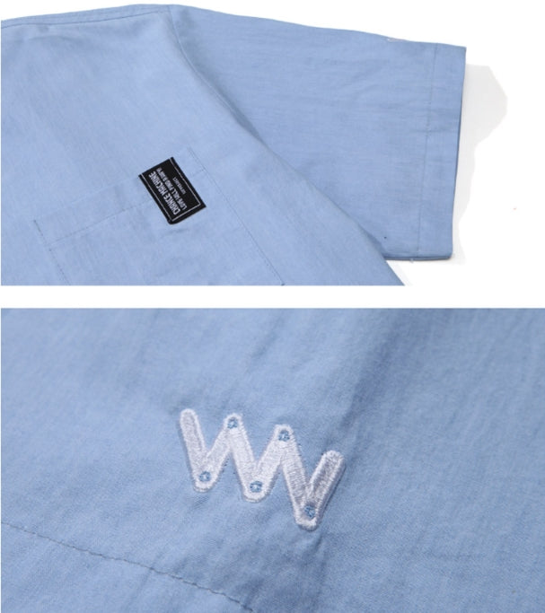 ダブルユーブイプロジェクト(WV PROJECT) PINBALL DENIM SHIRT LIGHTBLUE SYSS7256