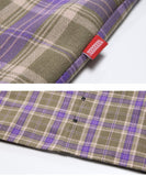ダブルユーブイプロジェクト(WV PROJECT) Fran Check Van Palshirt Olive KHSS7270