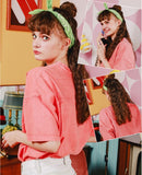 ダブルユーブイプロジェクト(WV PROJECT) Inside Stitch short sleeves Coral MJST7268