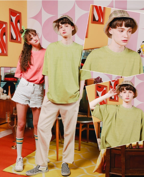 ダブルユーブイプロジェクト(WV PROJECT) Inside Stitch short sleeves Coral MJST7268