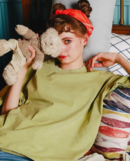 ダブルユーブイプロジェクト(WV PROJECT) Inside Stitch short sleeves Olive MJST7268