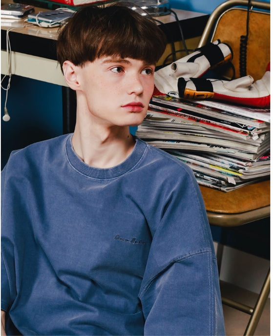 ダブルユーブイプロジェクト(WV PROJECT) Inside Stitch short sleeves Blue Gray MJST7268