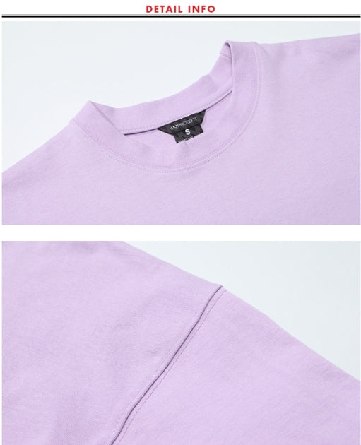 ダブルユーブイプロジェクト(WV PROJECT) Irish half-sleeved tea shirt Lavender KHST7281