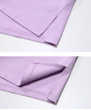 ダブルユーブイプロジェクト(WV PROJECT) Irish half-sleeved tea shirt Lavender KHST7281