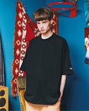 ダブルユーブイプロジェクト(WV PROJECT) Irish half-sleeved tea shirt Black KHST7281