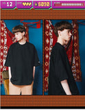 ダブルユーブイプロジェクト(WV PROJECT) Irish half-sleeved tea shirt Black KHST7281