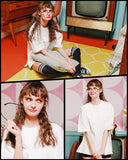 ダブルユーブイプロジェクト(WV PROJECT) Irish half-sleeved tea shirt Ivory KHST7281