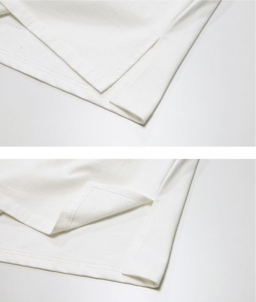 ダブルユーブイプロジェクト(WV PROJECT) Irish half-sleeved tea shirt Ivory KHST7281
