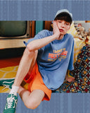 ダブルユーブイプロジェクト(WV PROJECT) MEET YOU half-sleeved tea shirt Blue SYST7250