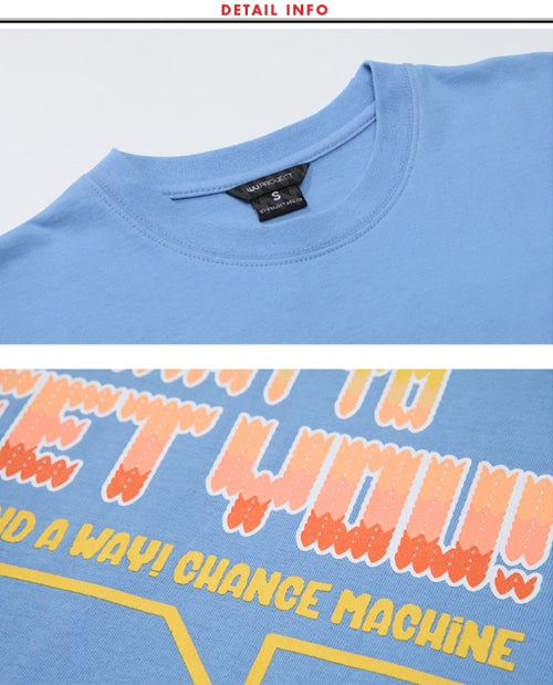 ダブルユーブイプロジェクト(WV PROJECT) MEET YOU half-sleeved tea shirt Blue SYST7250