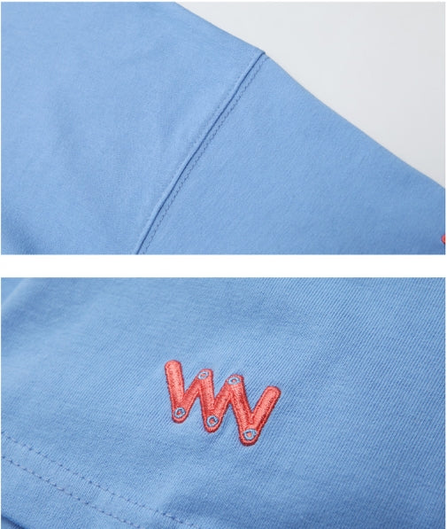 ダブルユーブイプロジェクト(WV PROJECT) MEET YOU half-sleeved tea shirt Blue SYST7250