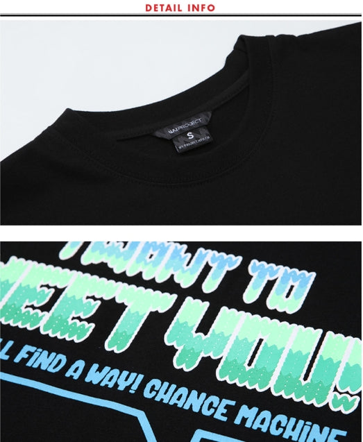 ダブルユーブイプロジェクト(WV PROJECT) MEET YOU half-sleeved tea shirt Black SYST7250