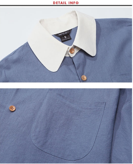 ダブルユーブイプロジェクト(WV PROJECT) SHIRRING BIG SHORT SLEEVE SHIRTS NAVY SWSS7278