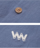 ダブルユーブイプロジェクト(WV PROJECT) SHIRRING BIG SHORT SLEEVE SHIRTS NAVY SWSS7278