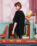 ダブルユーブイプロジェクト(WV PROJECT) SHIRRING BIG SHORT SLEEVE SHIRTS BRACK SWSS7278