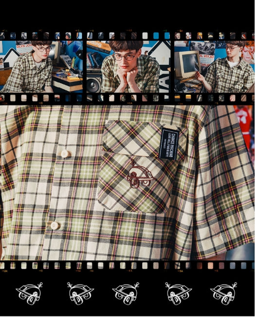 ダブルユーブイプロジェクト(WV PROJECT) SHURE CHECK SHIRTS GREEN YRSS7253