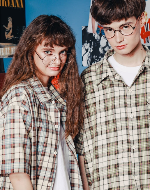 ダブルユーブイプロジェクト(WV PROJECT) SHURE CHECK SHIRTS GREEN YRSS7253
