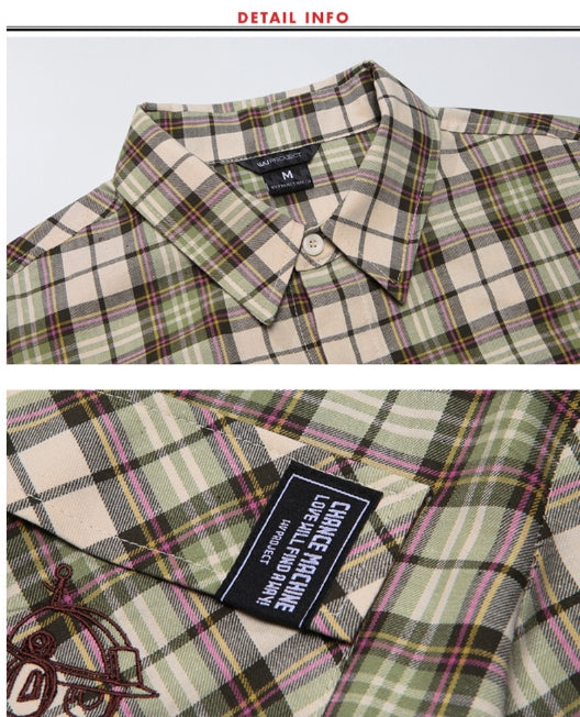 ダブルユーブイプロジェクト(WV PROJECT) SHURE CHECK SHIRTS GREEN YRSS7253