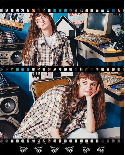 ダブルユーブイプロジェクト(WV PROJECT) SHURE CHECK SHIRTS BLUE YRSS7253