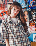 ダブルユーブイプロジェクト(WV PROJECT) SHURE CHECK SHIRTS BLUE YRSS7253