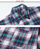 ダブルユーブイプロジェクト(WV PROJECT) NEWBIE BASIC CHECK SHORT SHIRTS Violet Mint JJSS7272