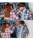 ダブルユーブイプロジェクト(WV PROJECT) NEWBIE BASIC CHECK SHORT SHIRTS Green mustard JJSS7272