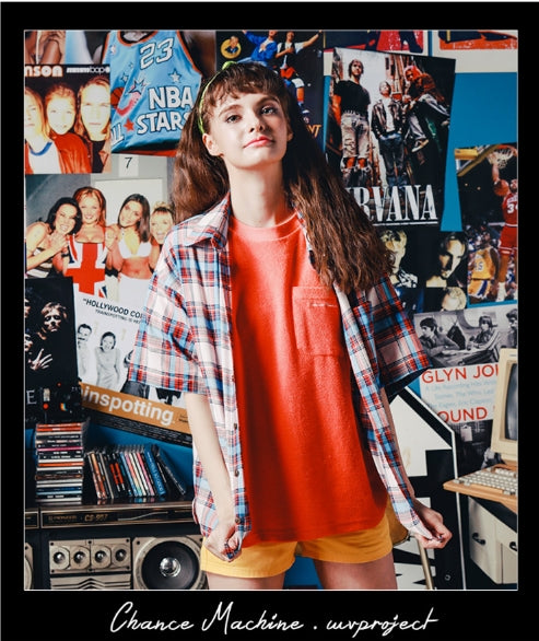 ダブルユーブイプロジェクト(WV PROJECT) NEWBIE BASIC CHECK SHORT SHIRTS Red Blue JJSS7272